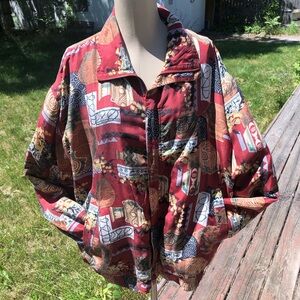Vintage 100% Silk XL Jacket by FUDA